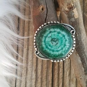 Gorgeous handmade solar quartz ring size 8